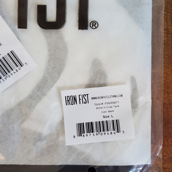 ☠ Iron Fist Bone In Crop Tank ☠ - Picture 12 of 16